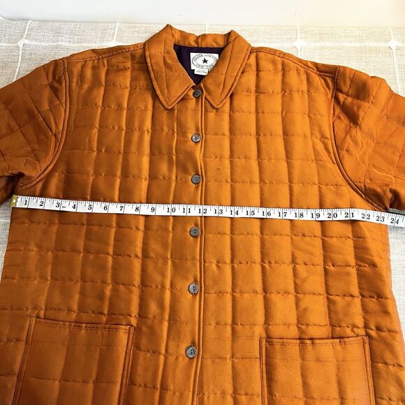 Arleen Bowman Chin Chin Silk Quilted Jacket Rust Orange Purple Women’s M Vintage - Picture 8 of 11